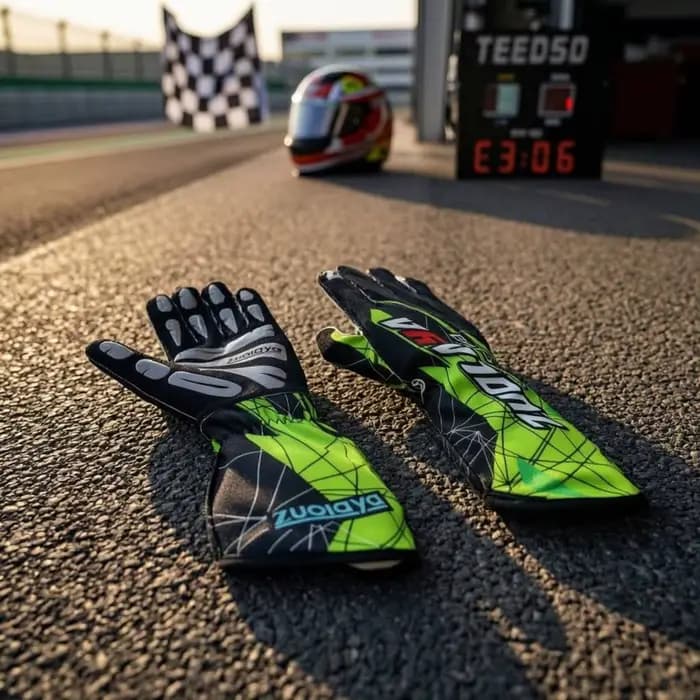 Gants de karting à manchette élastique