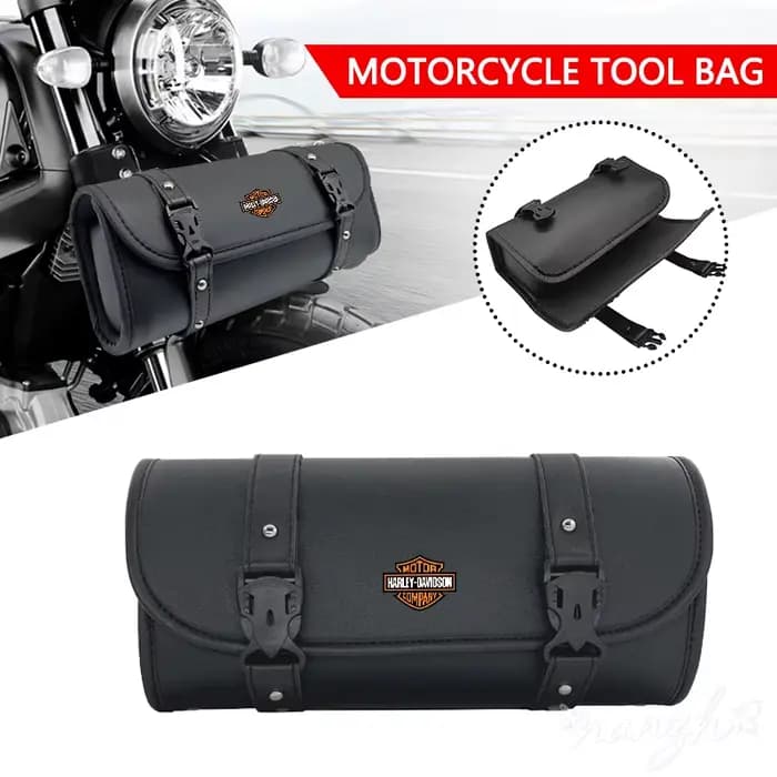 Sac de guidon de moto en cuir PU