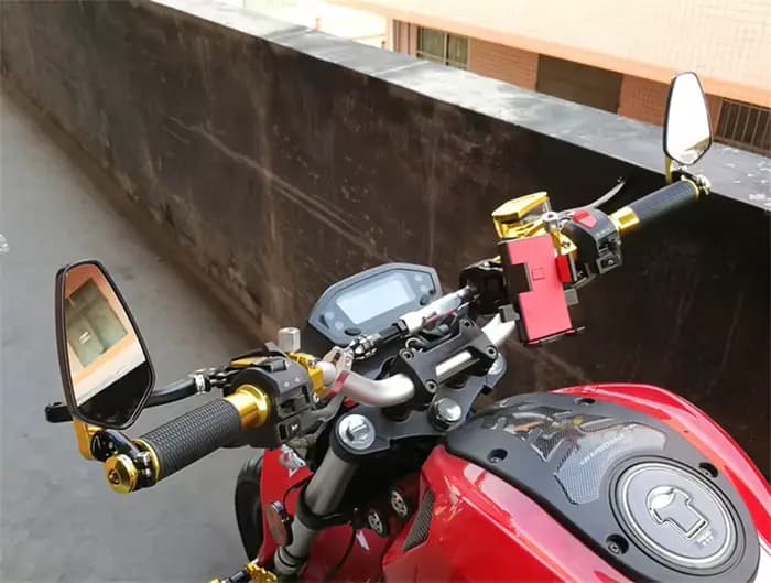 EAFC 1 paire 7/8 "22mm rétroviseurs de moto universel Scooter barre fin guidon miroir rétroviseur accessoires