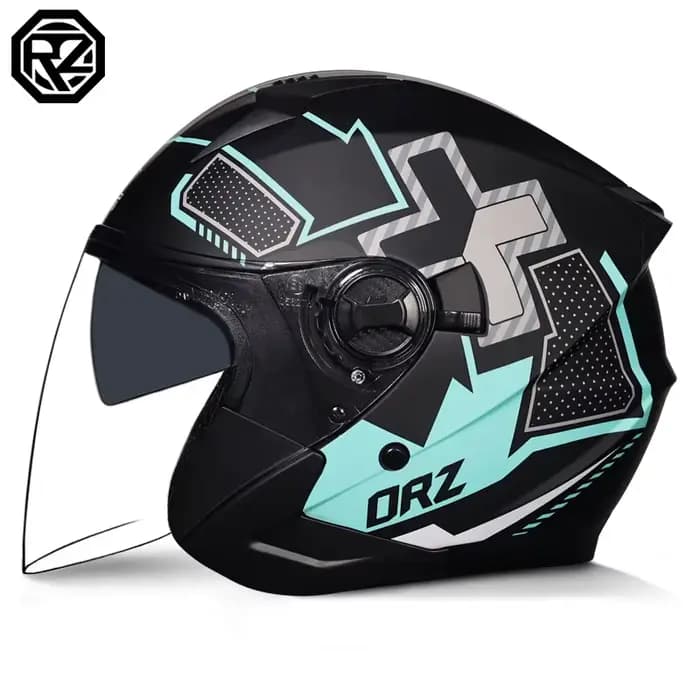 Orz-705 demi-casque rétro hommes et femmes double lentille casque de vélo électrique pédale couverture universelle