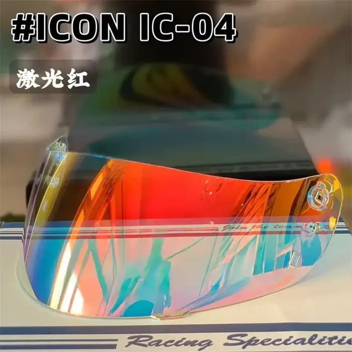 Bouclier optique IBurgos IC-04 airframe Pro Airmada airform casque visière bleu iridium rouge chrocloser moto intégral