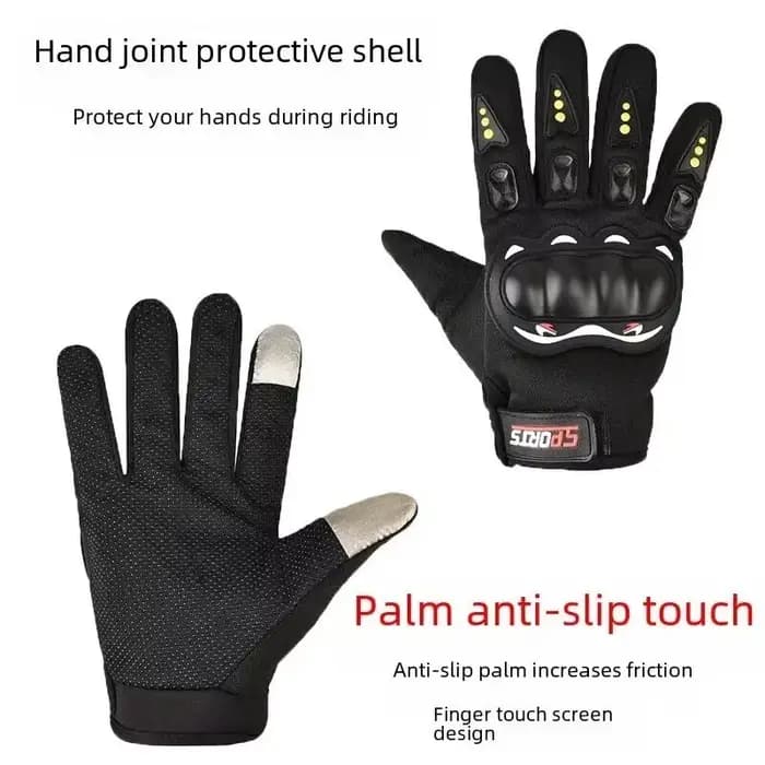 Gants de moto de protection respirants pour hommes