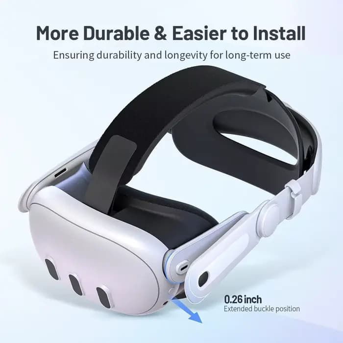 Sangle Elite remplaçable pour casque VR Meta Quest 3S – Améliore le confort – Sangle de tête réglable pour accessoires Meta Quest 3 – Casque