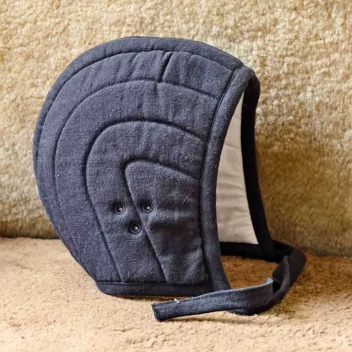 Coiffe d'armure matelassée en lin, respirante, à ajustement confortable, de type coif médiéval, pour un maintien historique précis, pour les joueurs de LARP