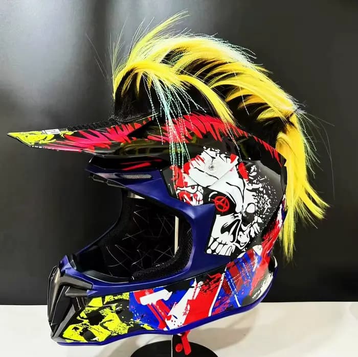 Mohawk-Autocollants de tresses de casque de moto pour hommes