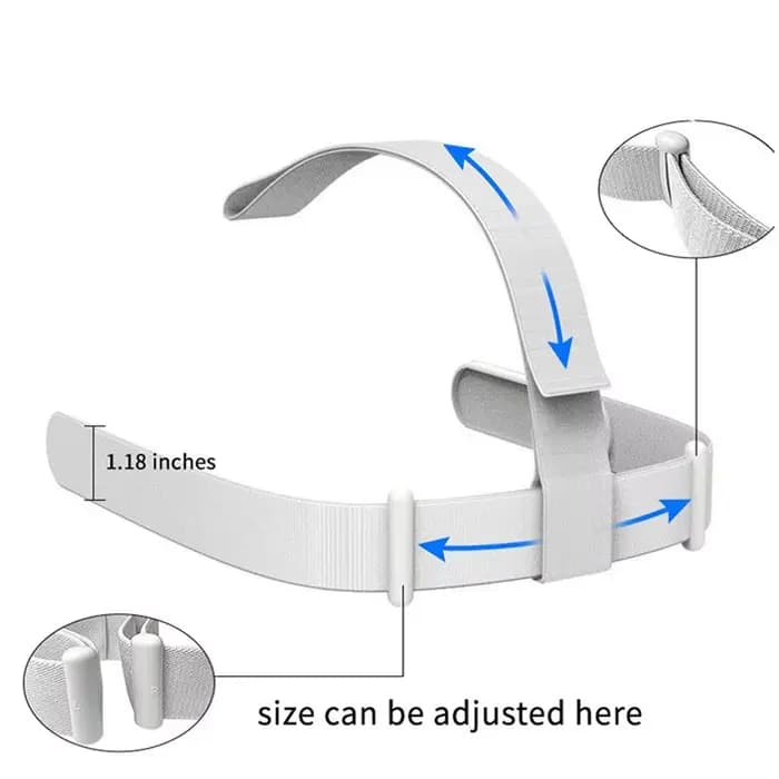 Sangle de tête de remplacement pour casque Oculus Quest 2, pour casque Meta Quest 2 VR, comprend des capuchons de joystick, conc