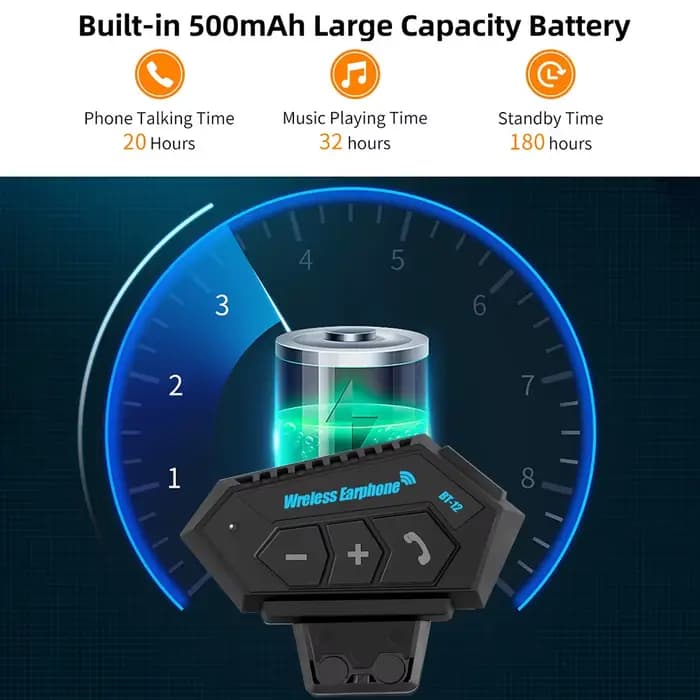 Casque de moto Bluetooth sans fil