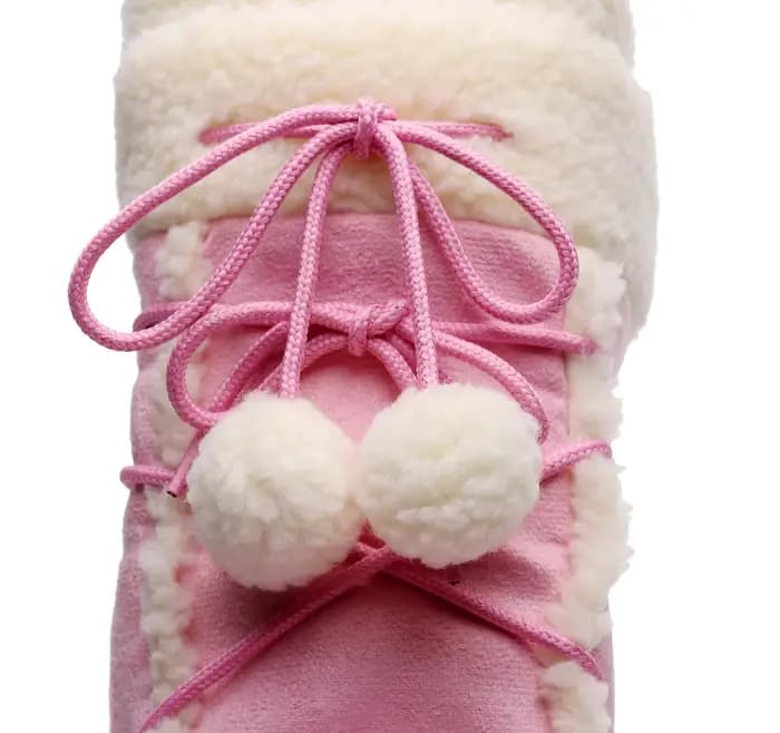 Bottes de neige roses pour femmes, bottes d'hiver épaisses, imperméables, antidérapantes, mi-mollet, à la mode, en fourrure chaude, chaussures d'hiver pour femmes