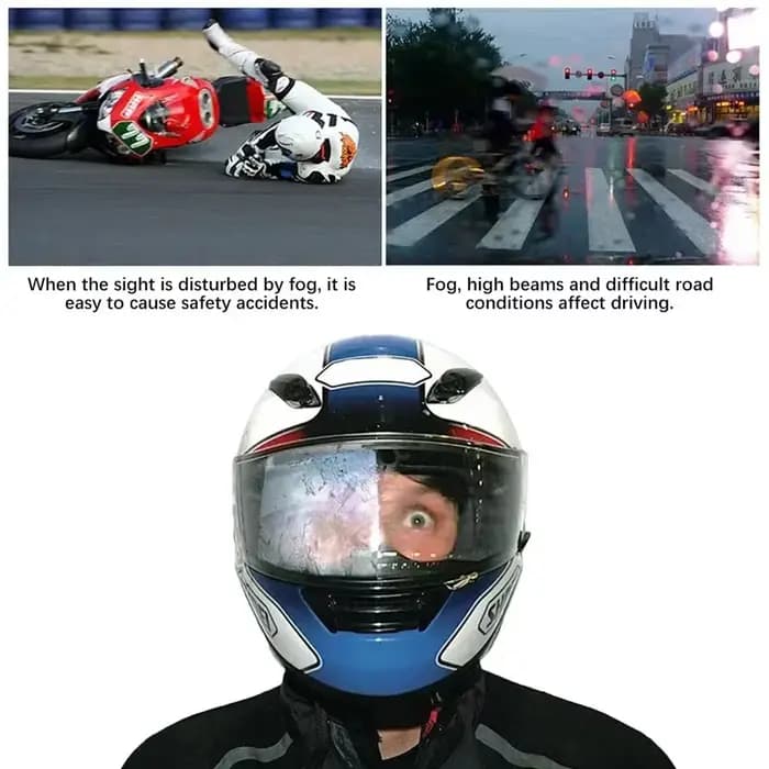 Film Anti-buée pour casque de moto