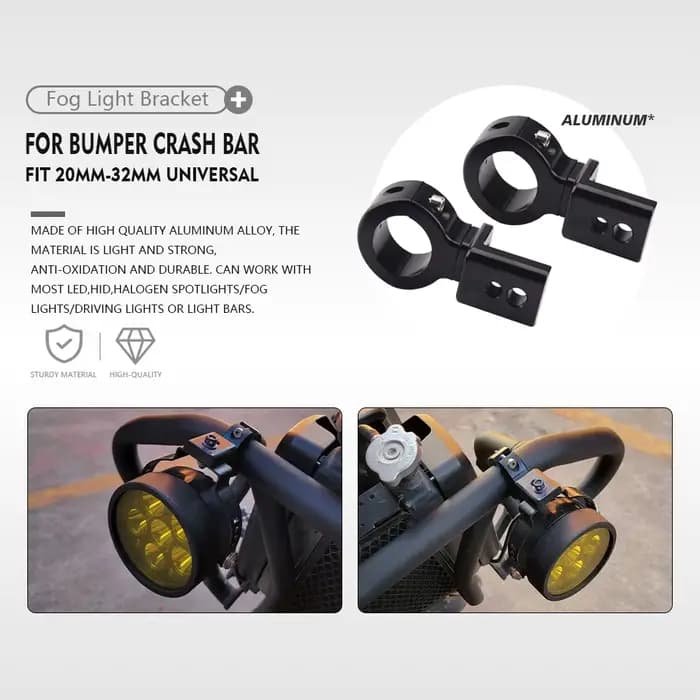 Support universel de feux antibrouillard pour motos