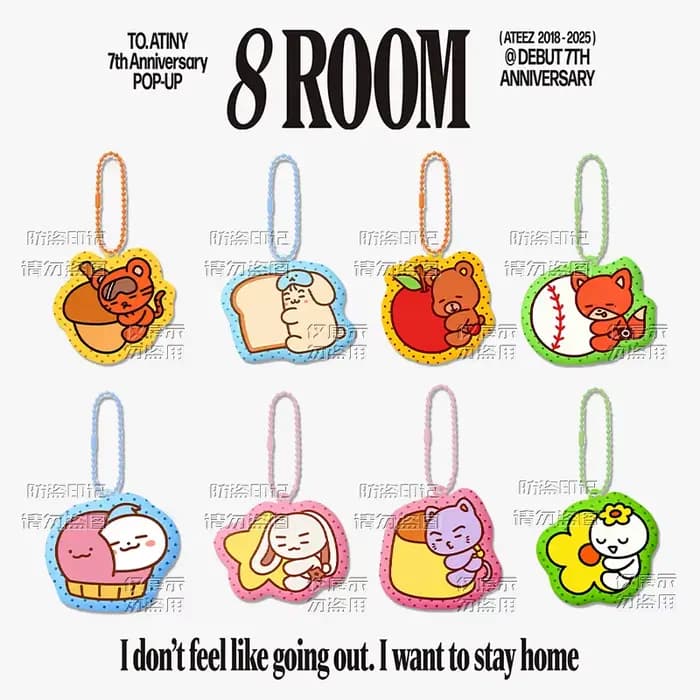 Kpop Idol ATEEZ périphérie dessin animé acrylique porte-clés sac porte-clés Mingi Yunho Seonghwa Jongho Wooyoung San Hongjoong Fans cadeaux
