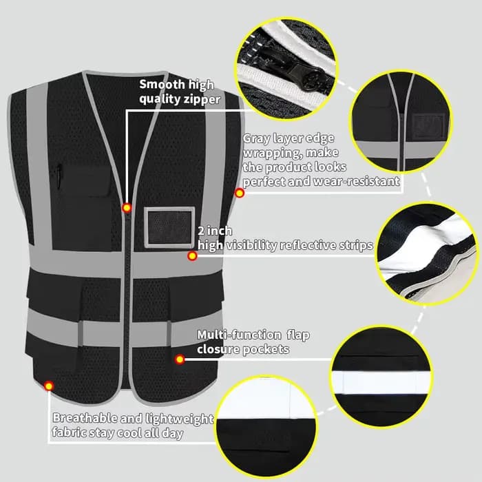 Blouson de sécurité structurels ent pour homme, haute visibilité