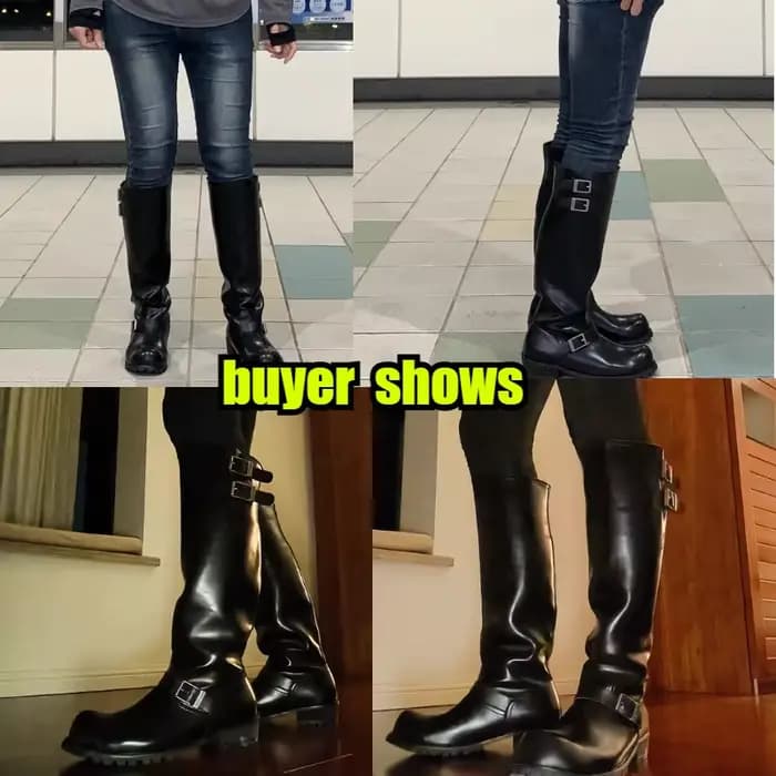 Bottes de moto rétro pour hommes