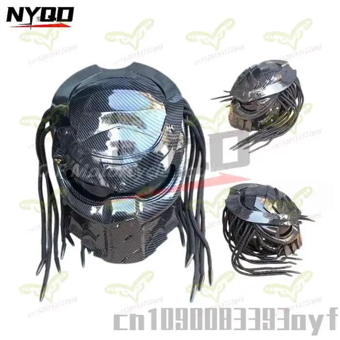 28 tresses décoratives pour casque de moto, style rétro Predator, pour motards