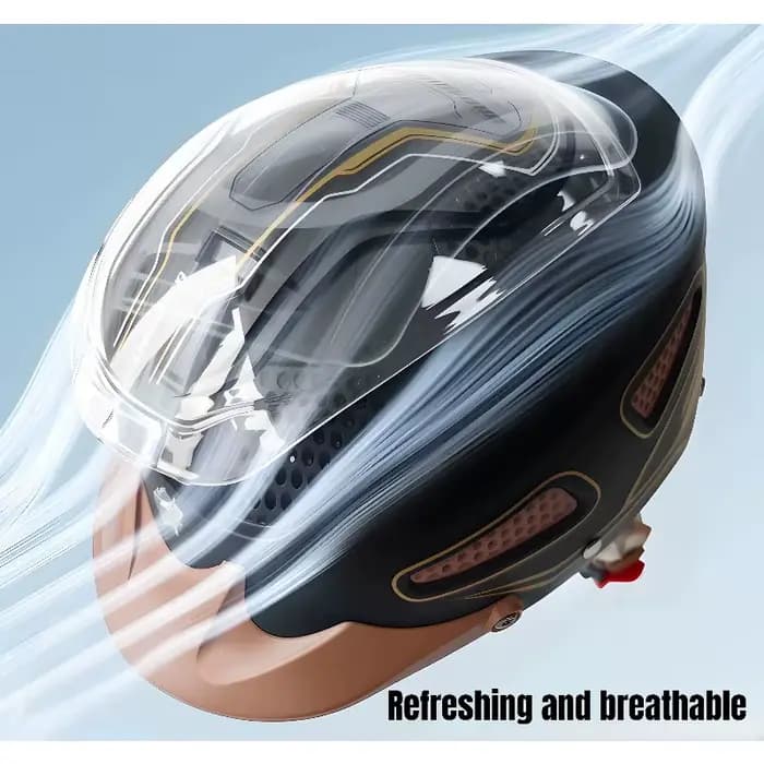 Casque de moto électrique respirant pour l'été