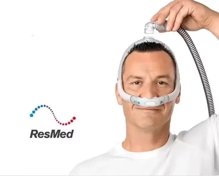 Resmed Airfit P30i masque d'oreillers nasaux masque CPAP comprend sangle, cadre, coussin d'oreiller (M/L/S) Apnée du sommeil Anti-ronflement