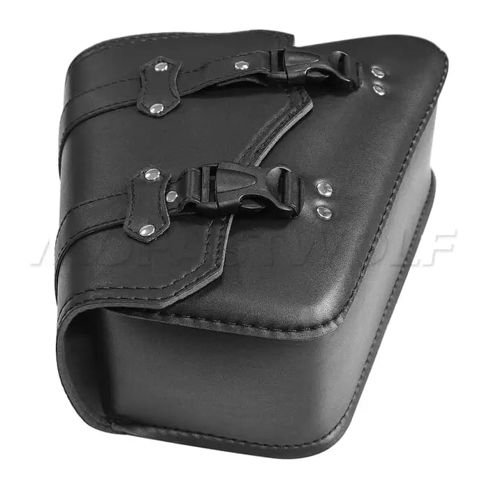 Sac de selle latéral de moto en cuir synthétique Triangle