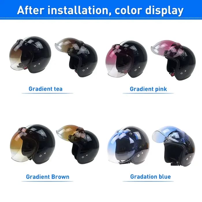 Visière de pare-vent à bulles à 3 boutons pour casque de moto Biltwell Gringo et Bonhike