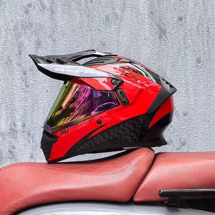 Casque de moto de rallye tout-terrain ORZ certifié DOT vtt ATV