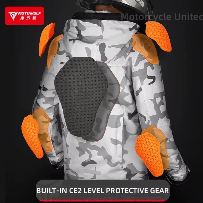 Motowolf-Veste de moto imperméable pour homme
