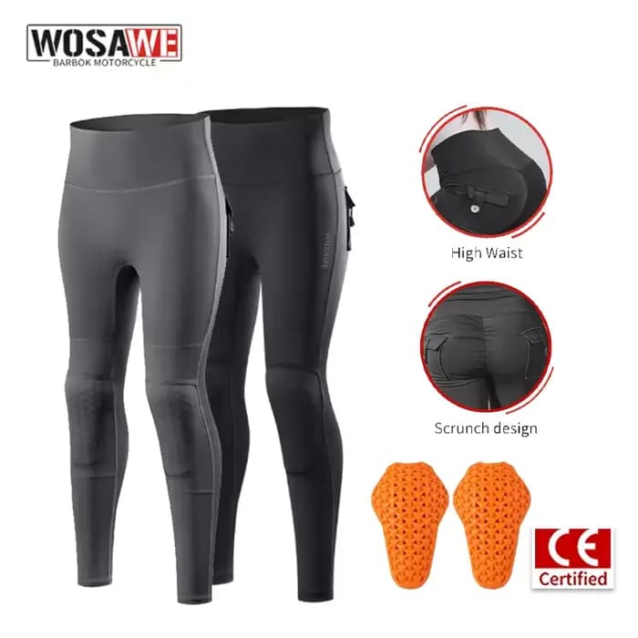 Pantalon de moto pour femme WOSAWE avec protections CE aux genoux