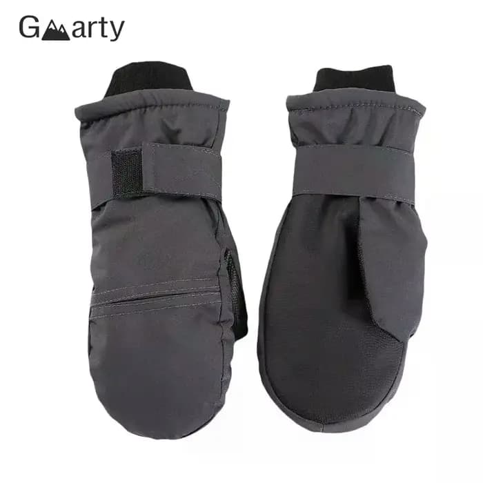 1 paire de gants d'hiver doublés en polaire avec manchette étendue