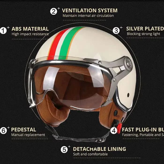 Casque Moto Professionnel Style Français