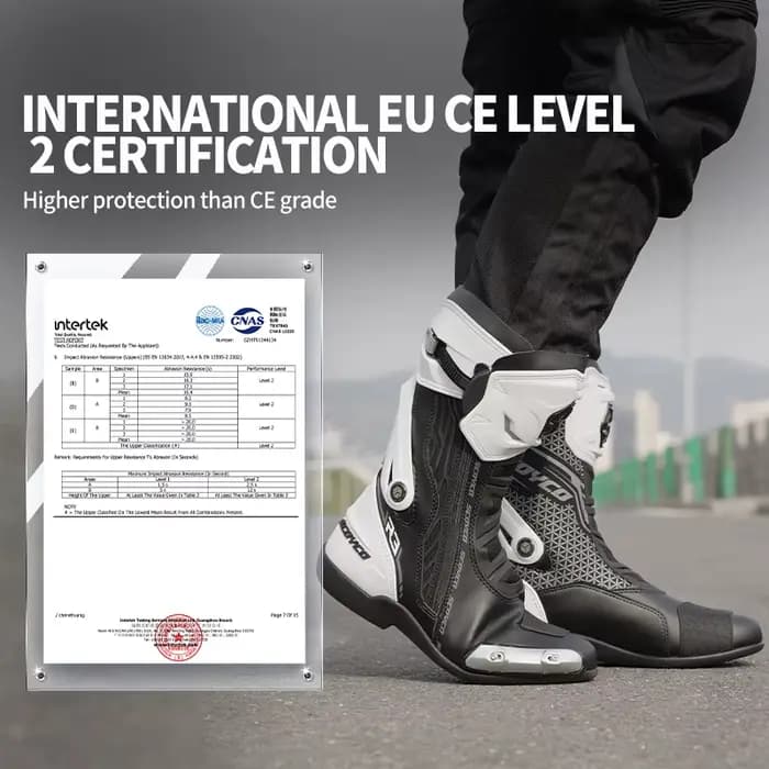 Bottes de moto SCOYCO, niveau de protection CE 2