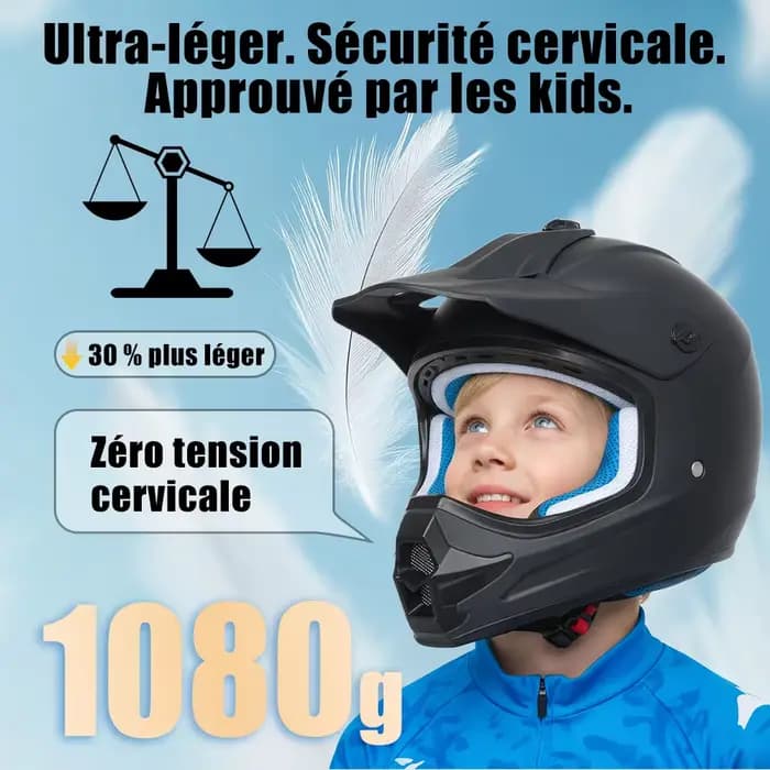 Casque de motocross pour enfants et adolescents