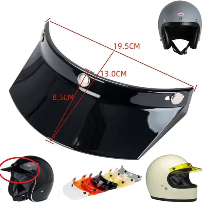 Visière de casque de moto rétro facile à installer