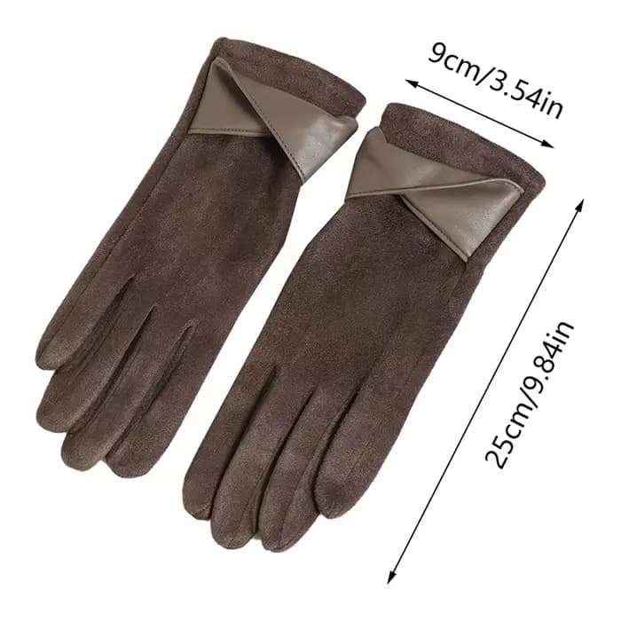 1 paire de gants en daim pour femmes