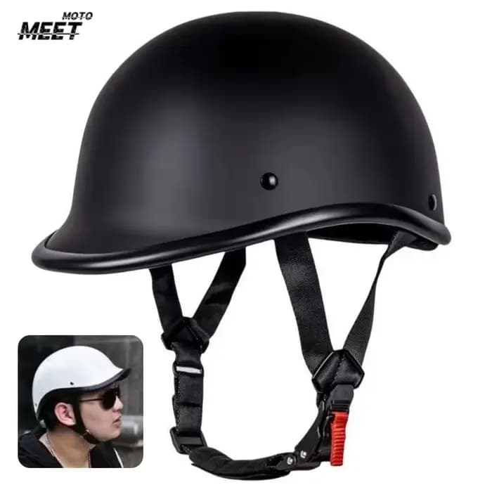Casque de moto classique rétro ouvert