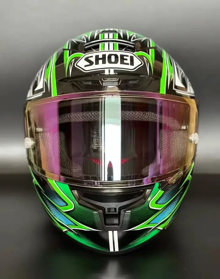 Casque De moto X14 vert Yanagaw