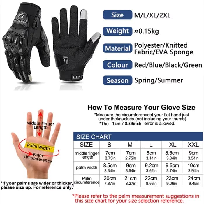 Gants de moto en maille respirante pour hommes et femmes