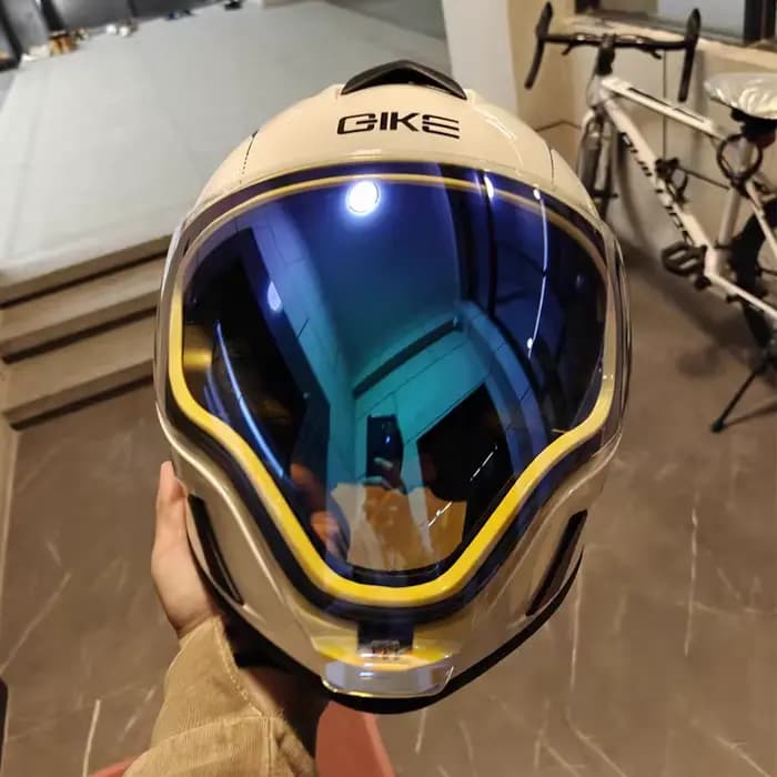 Casque de moto modulaire intégral pour adulte certifié DOT 3C avec double visière anti-UV à dégagement rapide