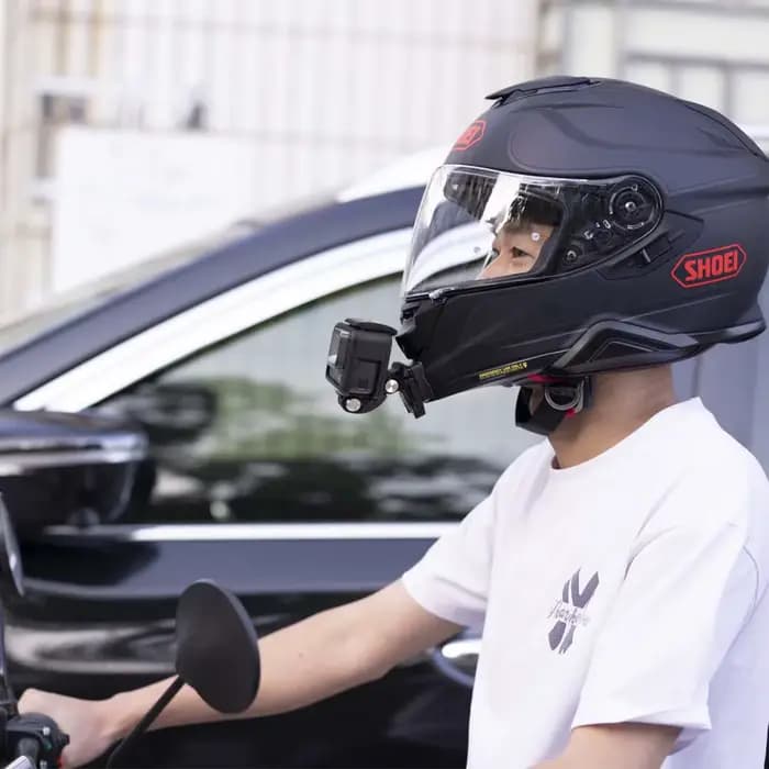 TUYU pour SHOEI Hornet ADV GT Air 2 X15 X14 Z8 Z7 support de menton de casque en aluminium CNC personnalisé pour GoPro Insta360 accessoires DJI
