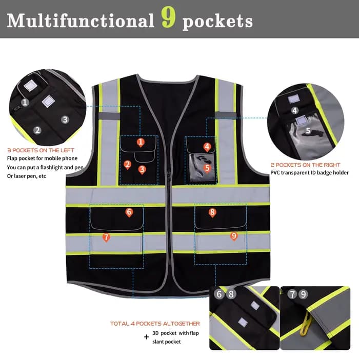 Blouson de sécurité structurels ent pour homme, haute visibilité