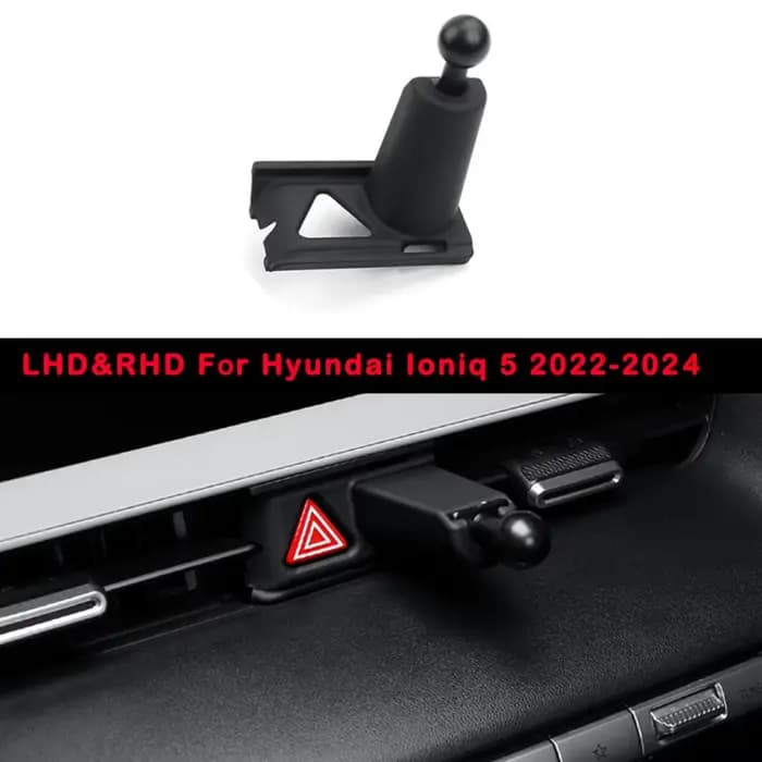 Support de téléphone en matériau ABS, accessoires de décoration intérieure automobile, Base de montage à tête sphérique pour Hyundai IONIQ 5 2022 2023 2024 LHD RHD