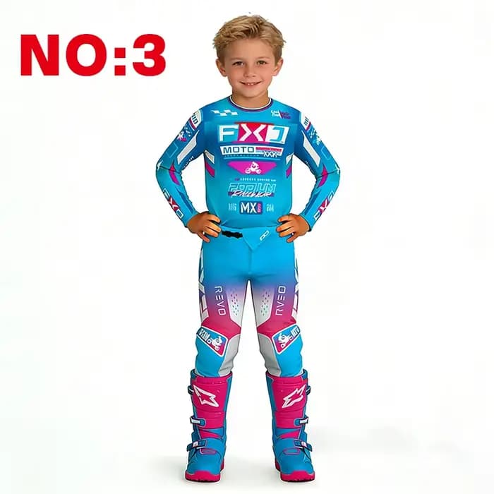 Ensemble motocross enfant : maillot et pantalon de moto