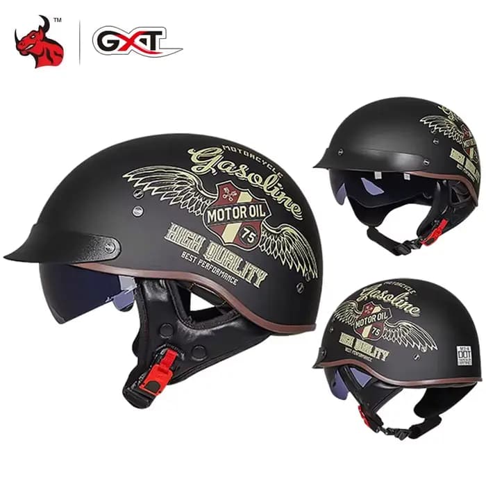 Casque de moto rétro d'été pour hommes et femmes