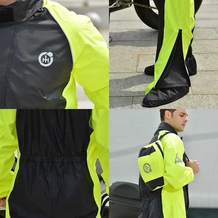 Manteau imperméable et pantalon de pluie pour moto