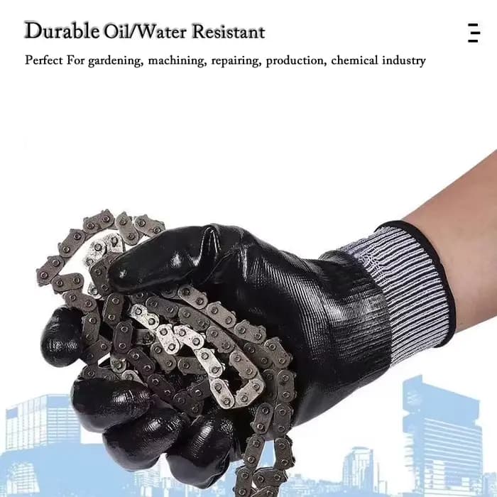 Gants imperméables enduit de Nitrile