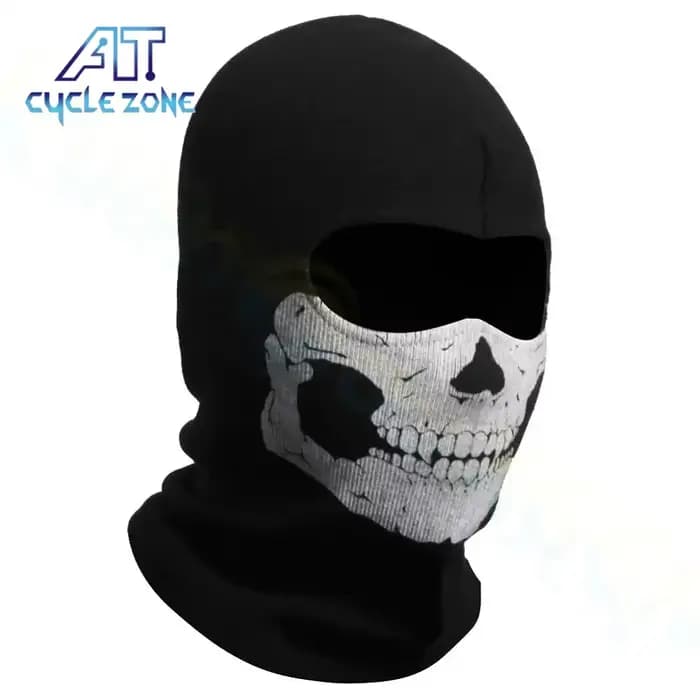 Cagoule de moto masque complet imprimé crâne