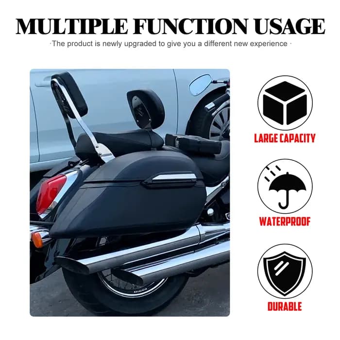 Sacoches de moto universelles classiques noires