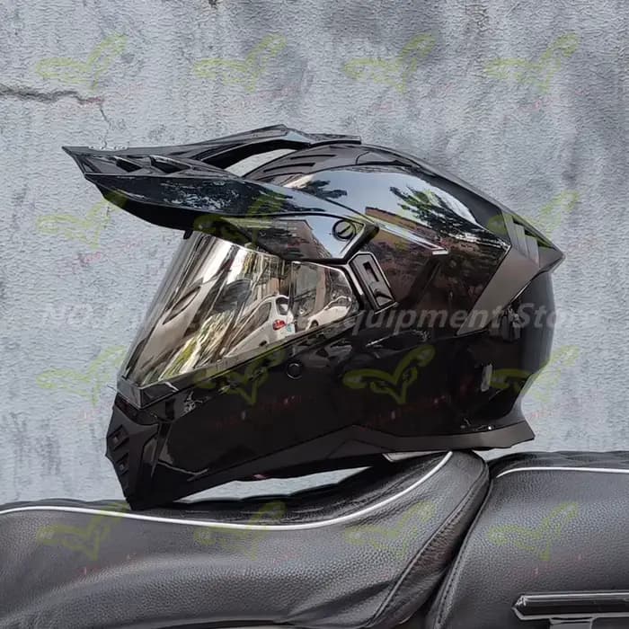 Casque de moto tout-terrain intégral ORZ avec visière anti-éblouissement