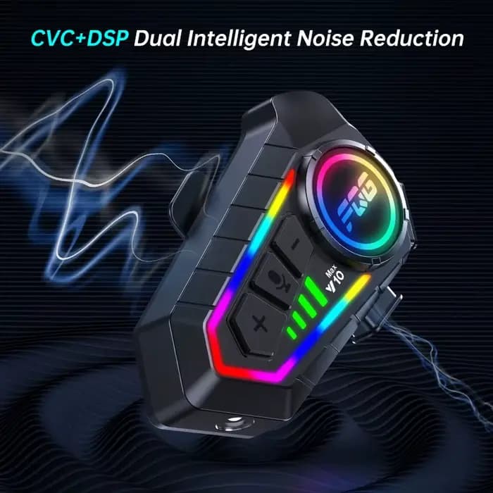 Y10 Max casque de moto Bluetooth 6.0 interphone CVC + DSP double réduction intelligente du bruitInter Comunicador