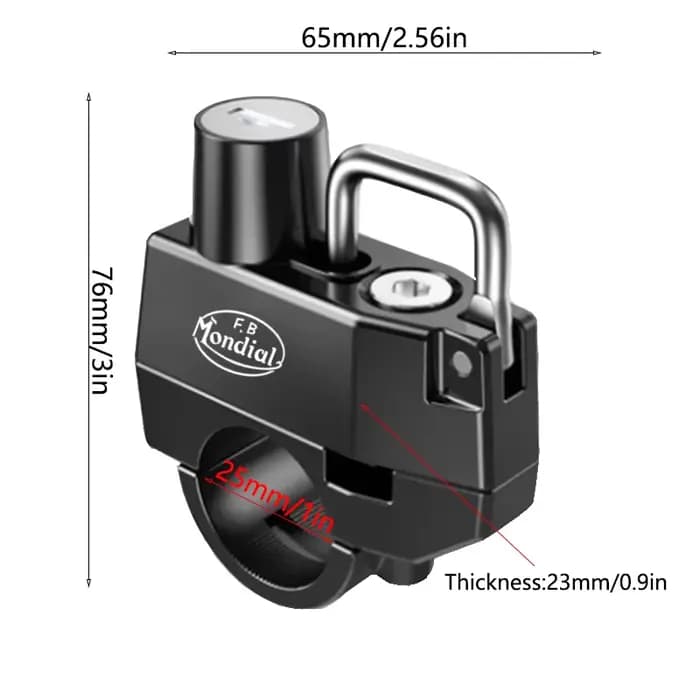 Serrure antivol pour casque de moto