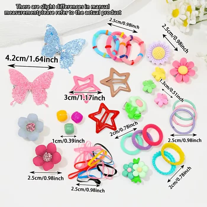 Ensemble d'accessoires pour cheveux pour filles, 577 pièces, couleurs assorties, épingles à cheveux papillon, Style doux pour un usage quotidien et cadeau de fête pour étudiants