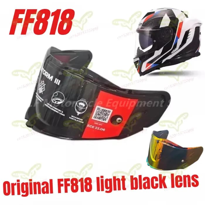 Casque de moto Original FF818 STORM III avec visière noire jour et nuit