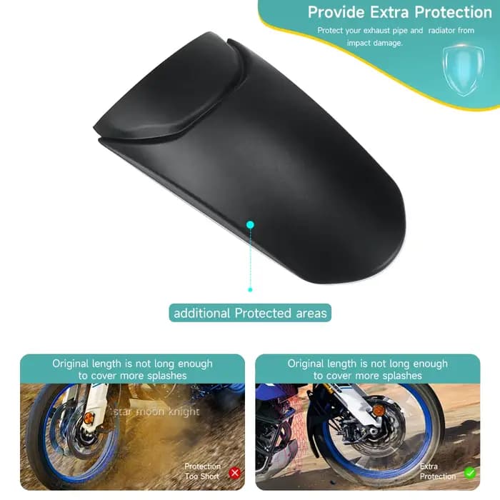 Extension de garde-boue avant pour moto